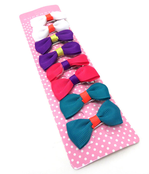 Small hair bow 4 pairs 