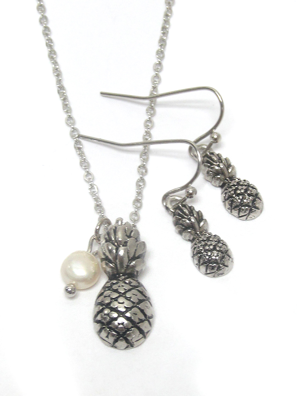 Southern country style pineapple necklace set