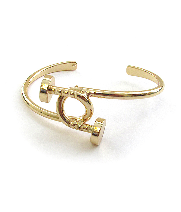 Brass nail bracelet