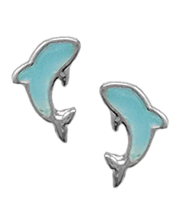 Sealife theme dolphin earring