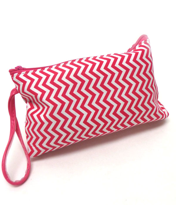 Chevron print zipper pouch 