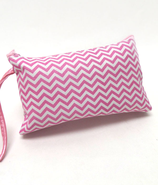 Chevron print zipper pouch 
