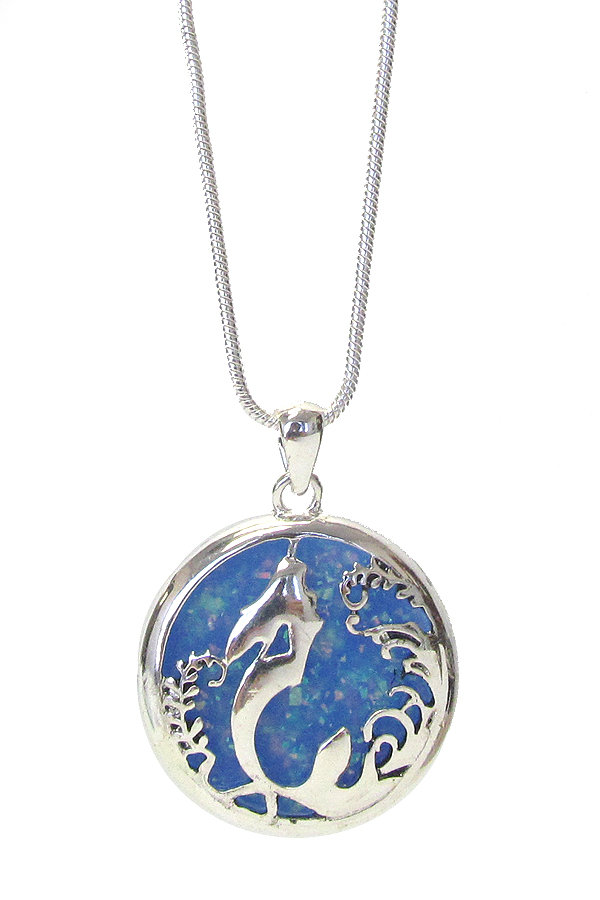 SEALIFE THEME OPAL NECKLACE - MERMAID