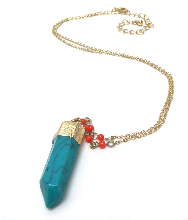 Turquoise stone necklace