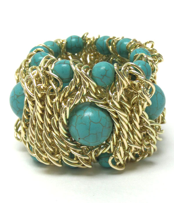 Stretch turquoise bracelet 