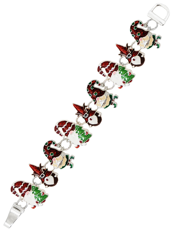 CHRISTMAS THEME EPOXY GNOME MAGNETIC BRACELET