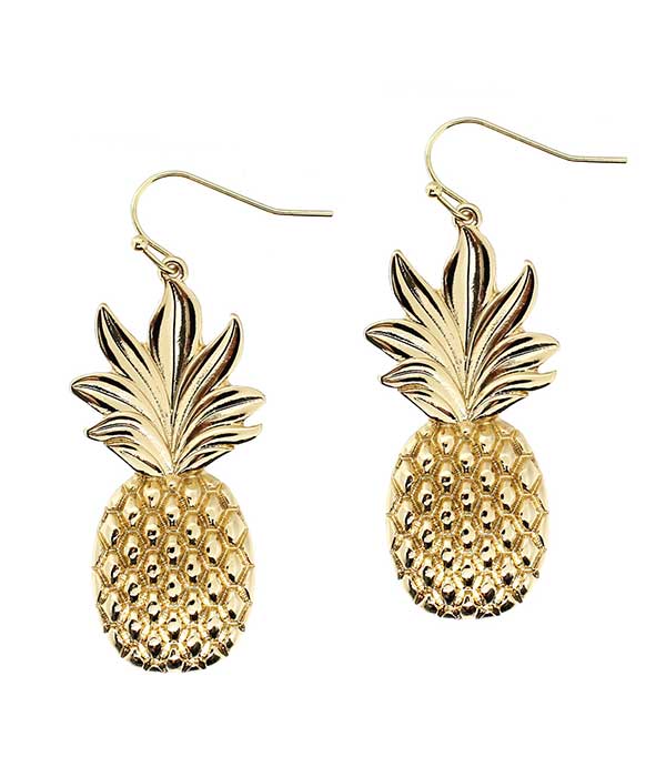 METAL PINEAPPLE EARRING