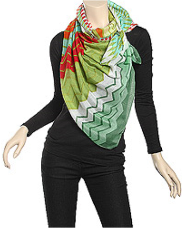 Woven chevron design scarf - 100% polyester