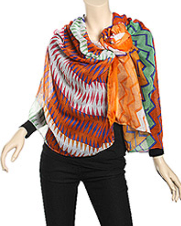 Woven chevron design scarf - 100% polyester