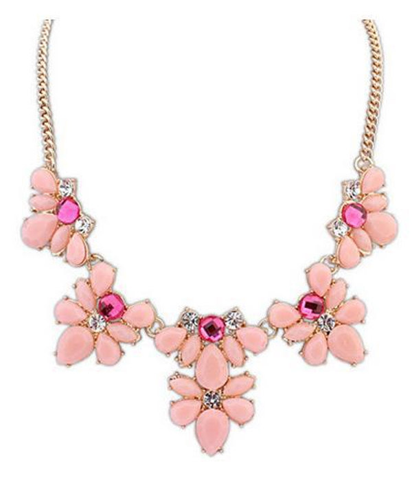 MULTI FLOWER LINK CHAIN NECKLACE