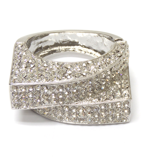 Crystal pave bangle bracelet