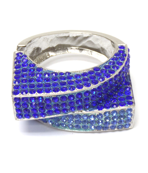 Crystal pave bangle bracelet