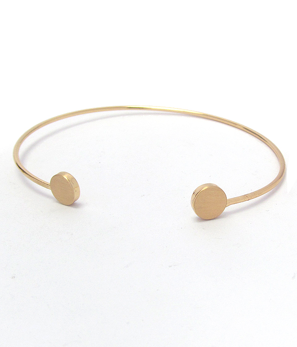 METAL DISC WIRE BANGLE BRACELET