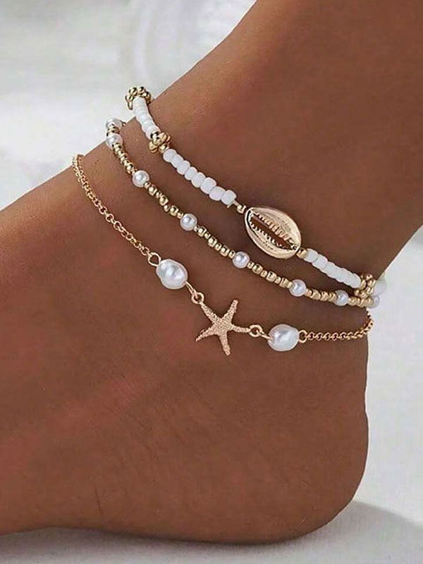 Sealife theme 3 anklet set