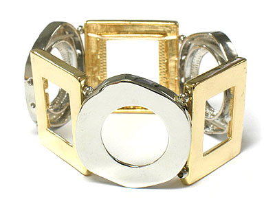 Modern art style metal stretch bracelet