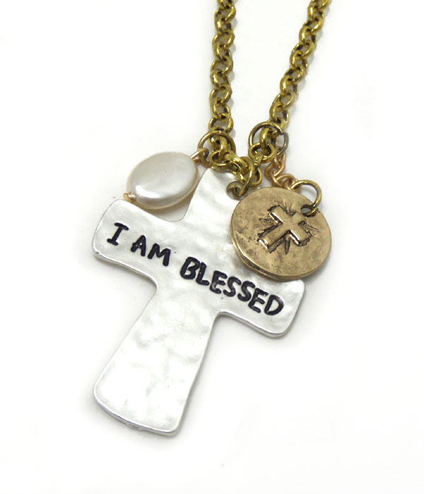 Cross chain necklace