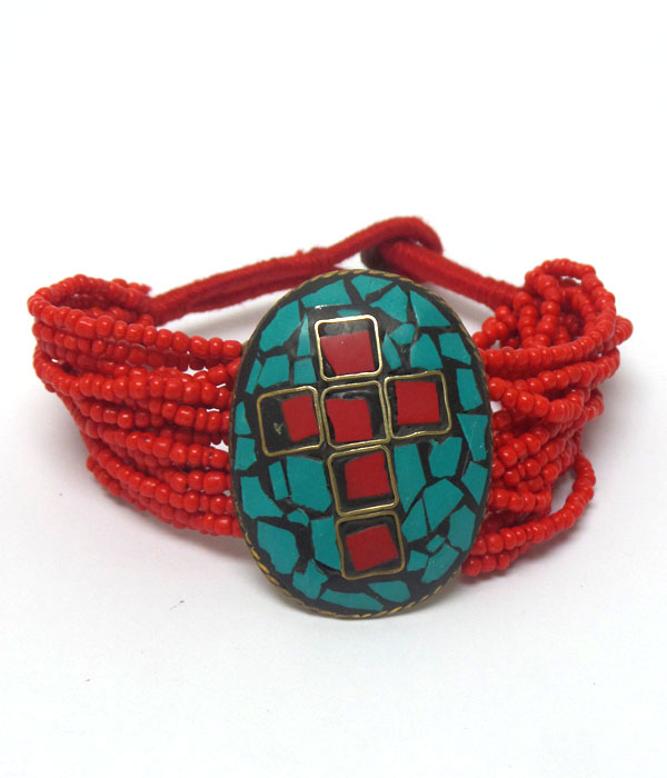 Layered sead bead bracelet