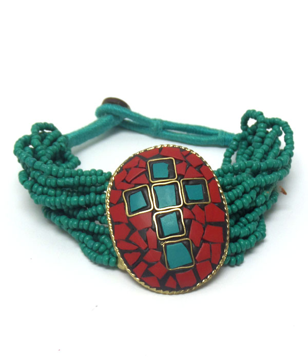 Layered sead bead bracelet