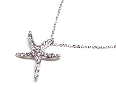 Crystal starfish necklace