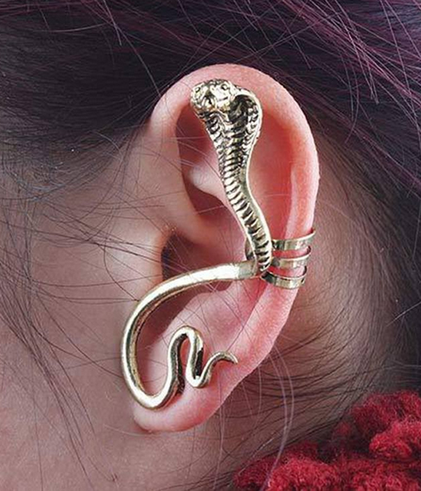 Snake metal earcuff earring