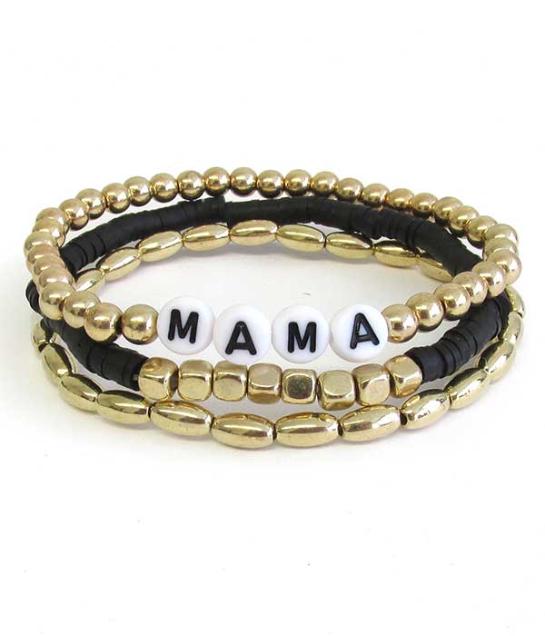 MAMA BEAR THEME 3 STRETCH BRACELET SET