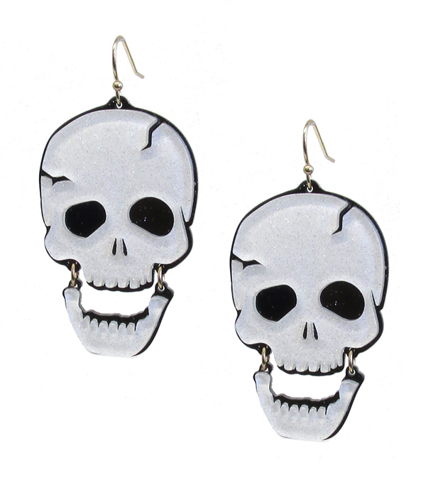 Halloween theme skull skeleton earring