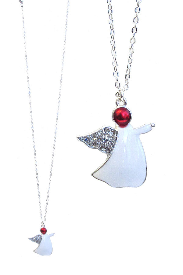 CHRISTMAS THEME EPOXY PENDANT NECKLACE - ANGEL