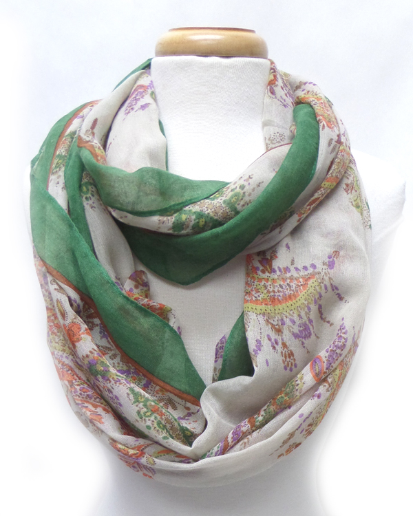 Paisley print infinity scarf - 100% polyester