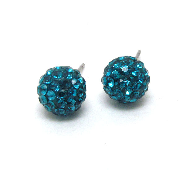 Crystal ball stud earring 