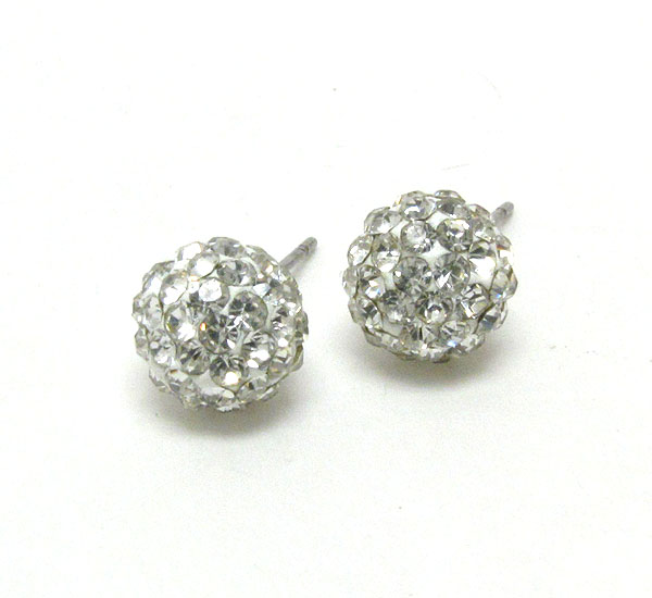 Crystal ball stud earring 