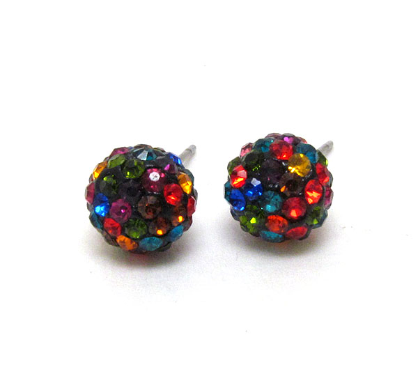 Crystal ball stud earring 