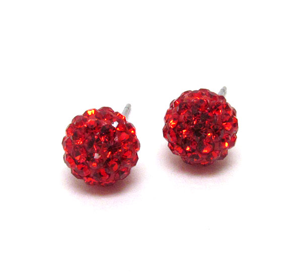 Crystal ball stud earring 