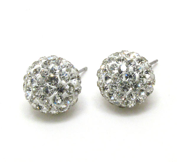 Crystal ball stud earring 