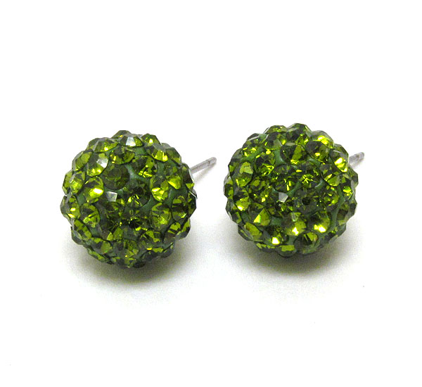 Crystal ball stud earring 