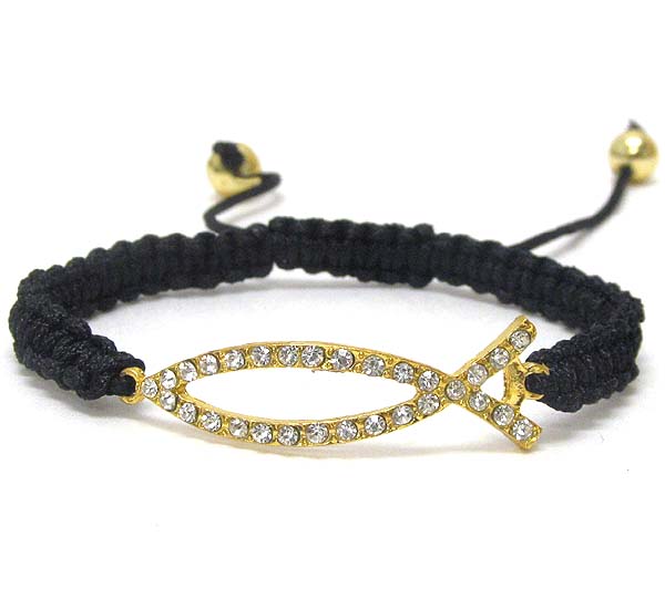 Crystal fish friendship bracelet