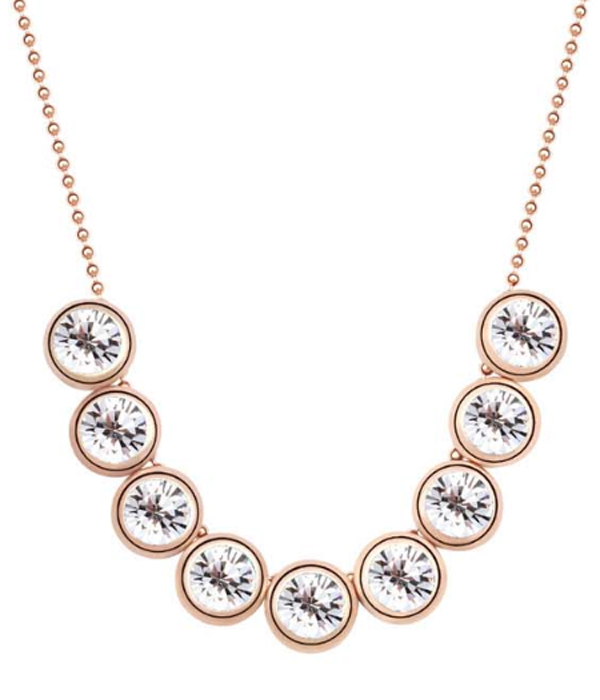 Crystal link necklace