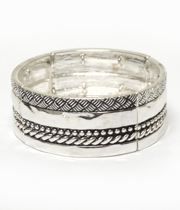 Designer texture metal bracelet 