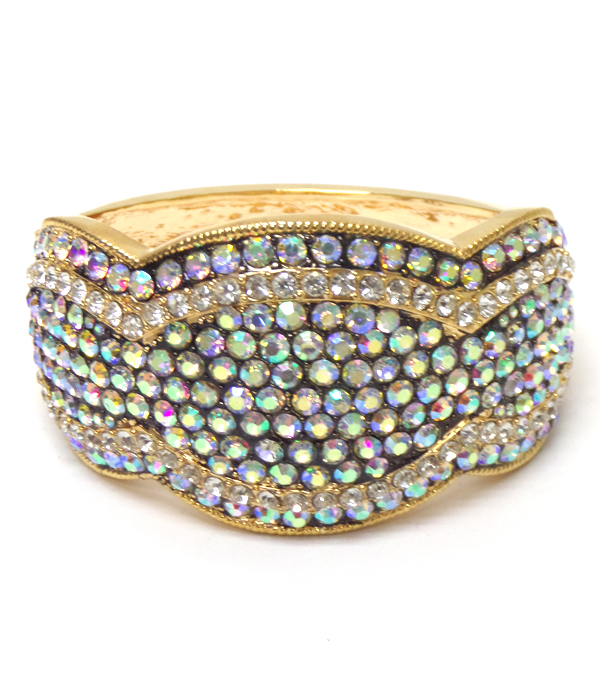 Crystal pave bangle bracelet