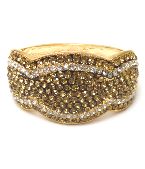 Crystal pave bangle bracelet