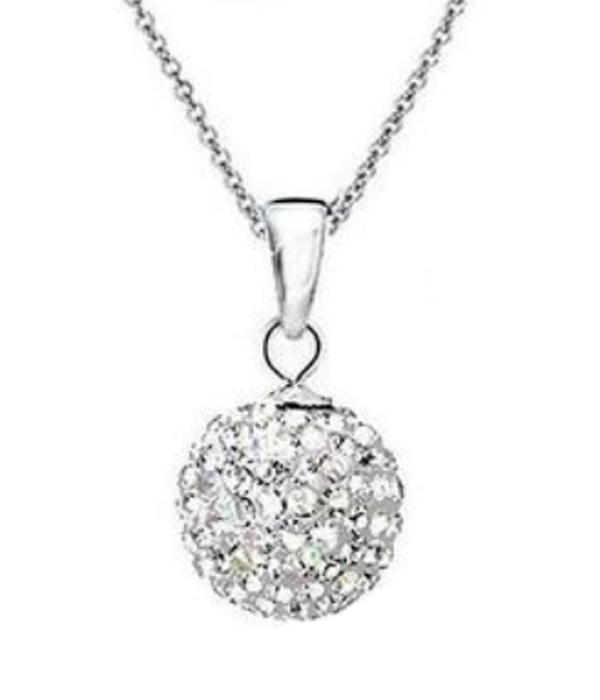 Crystal clay ball necklace