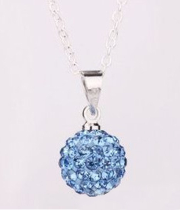 Crystal clay ball necklace