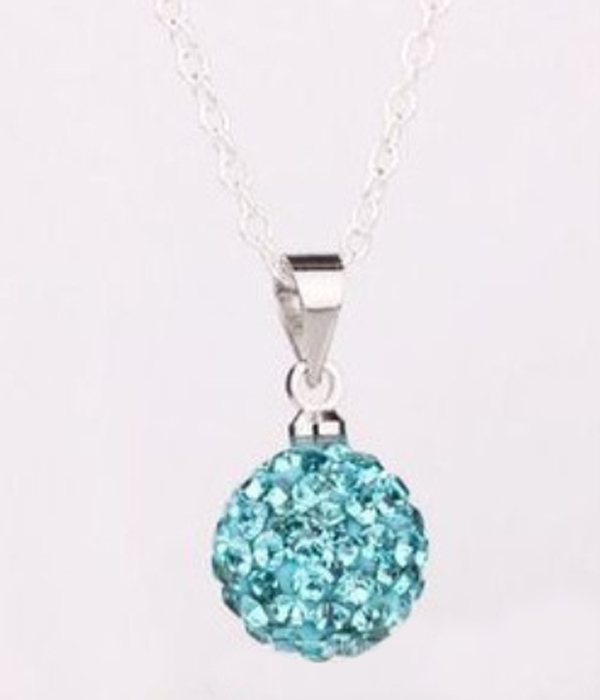 Crystal clay ball necklace