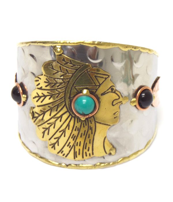 Handmade metal art indian bangle bracelet - 100% brass