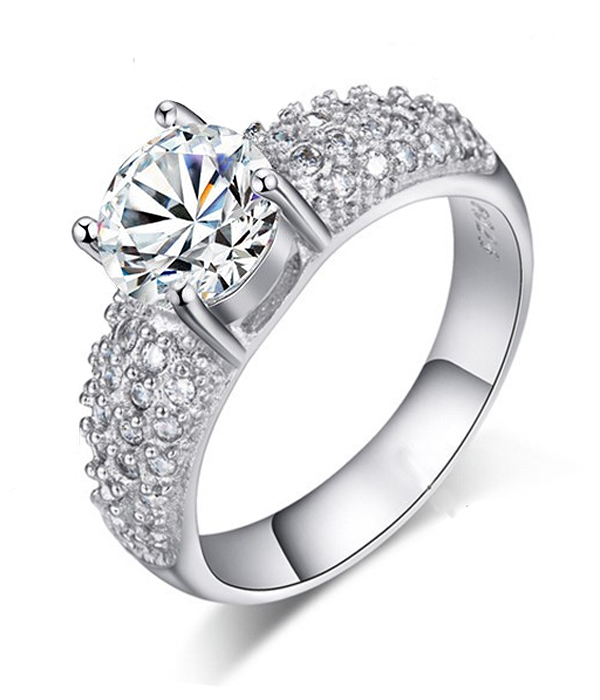 Cubic zirconia engagement ring