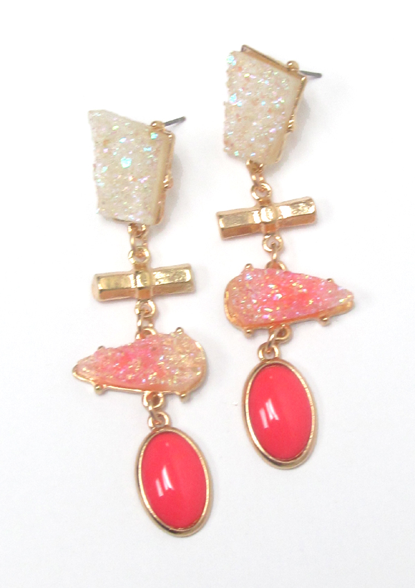 Multistone drop earrings