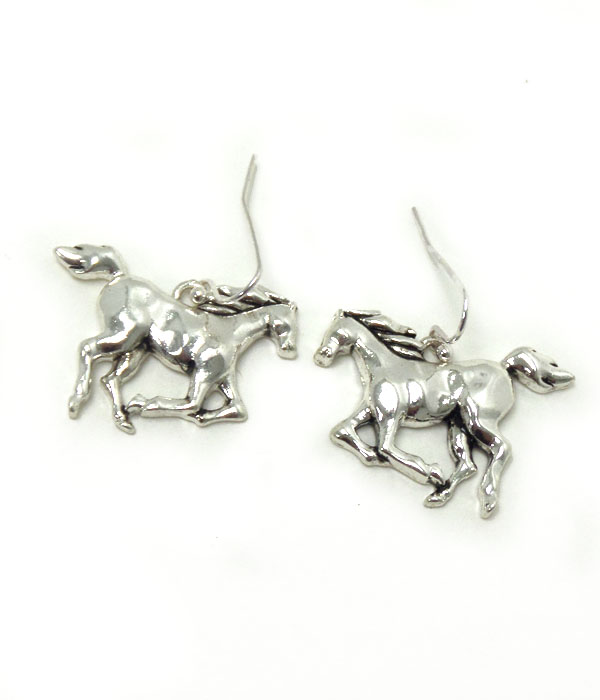 Horse fish hook earrings