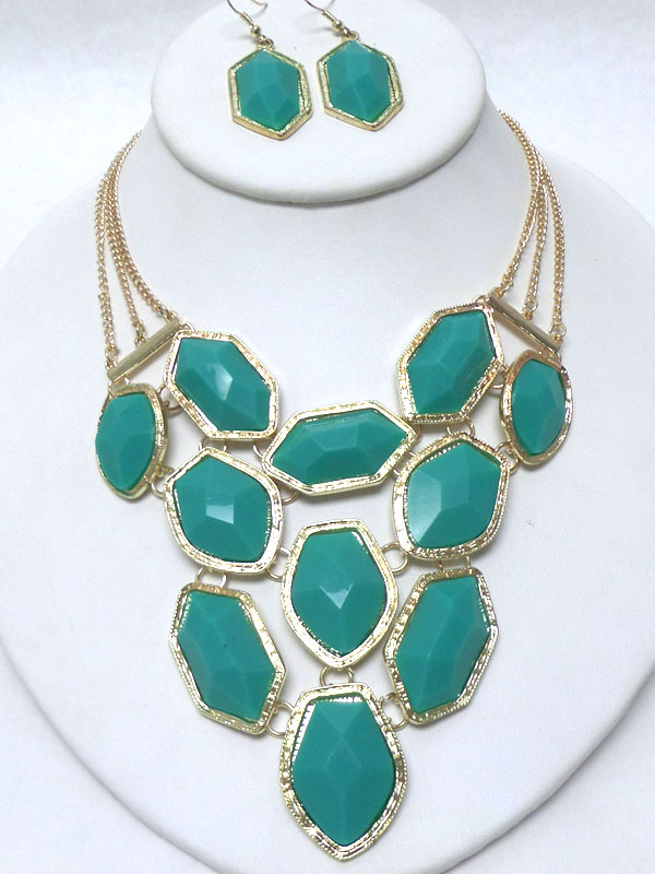 Shape drop necklace set