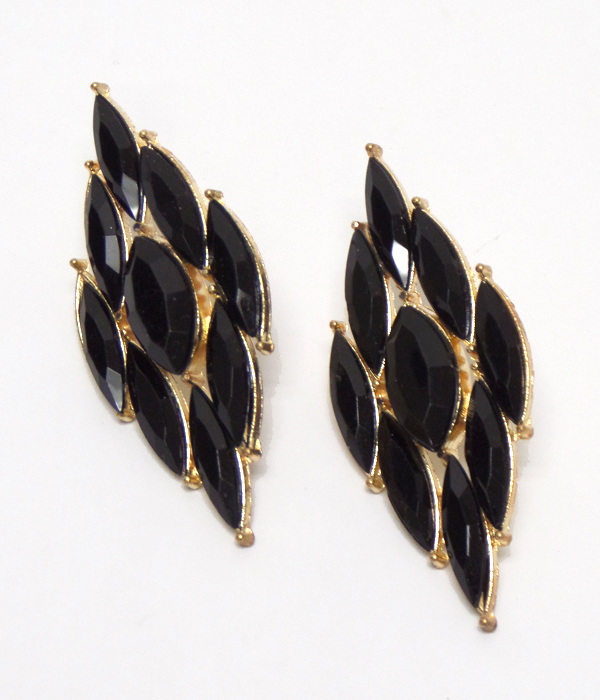 Diamond shape large earrings 