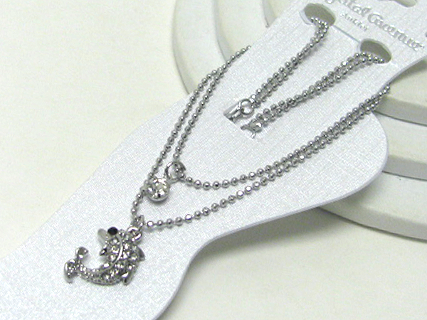Crystal deco dolphin anklet