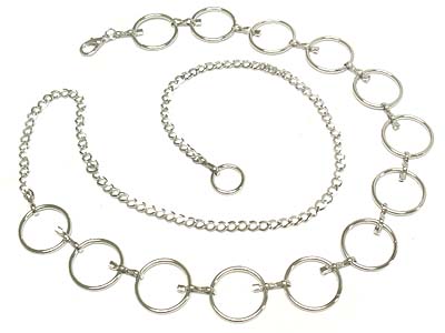 Multi round rings link metal belt